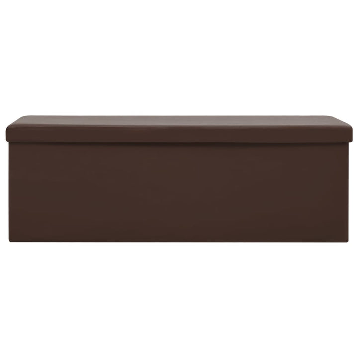 foldbar opbevaringsbænk PVC brun