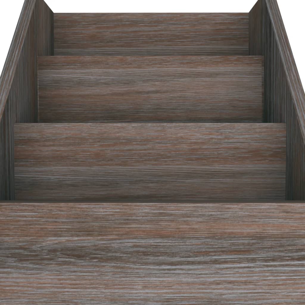 magasinreol 71x30x78,5 cm konstrueret træ grå og sonoma-eg