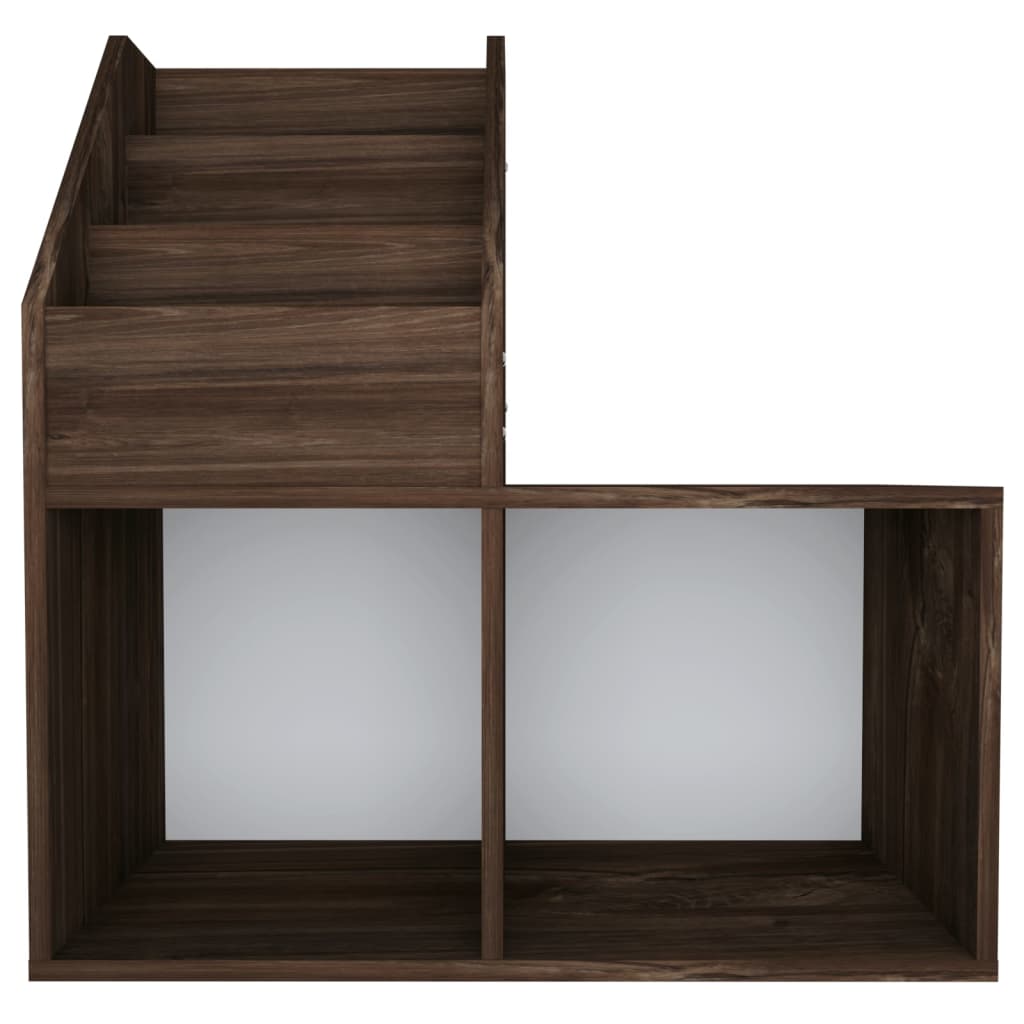 magasinreol til børn 71x30x78,5 cm konstrueret træ røget eg