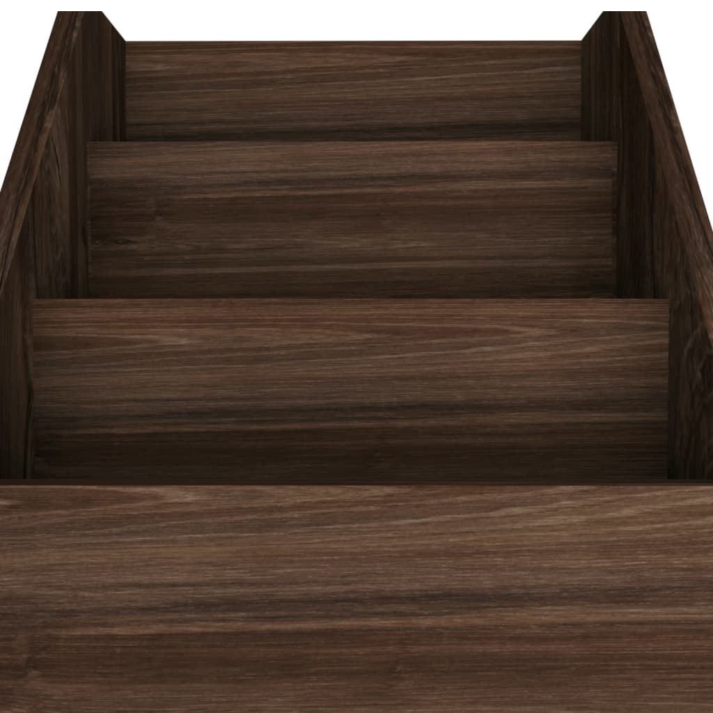 magasinreol til børn 71x30x78,5 cm konstrueret træ røget eg