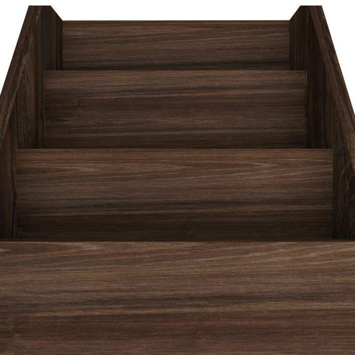 magasinreol til børn 71x30x78,5 cm konstrueret træ røget eg