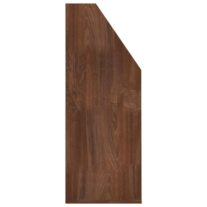 magasinholder til børn 71x30x78,5 cm konstrueret træ brunt eg