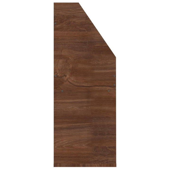 magasinholder til børn 71x30x78,5 cm konstrueret træ brunt eg