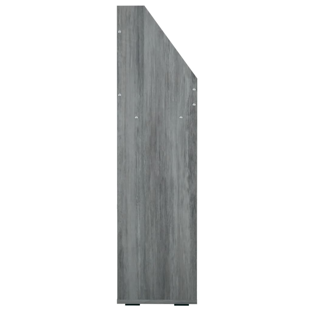 magasinreol til børn 71x30x114 cm konstrueret træ betongrå