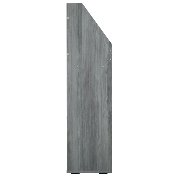 magasinreol til børn 71x30x114 cm konstrueret træ betongrå