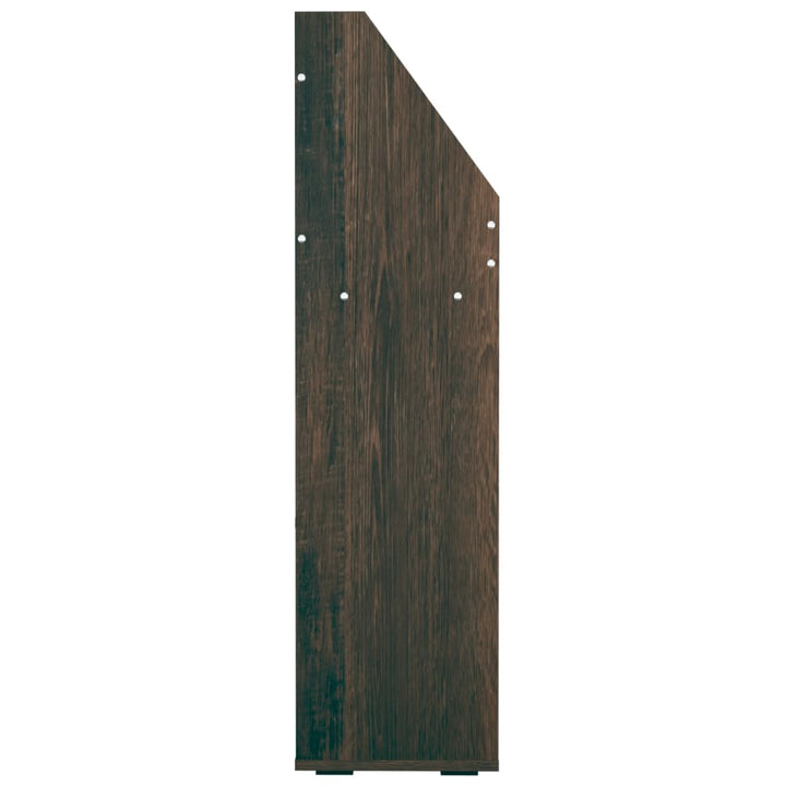 magasinreol til børn 71x30x114 cm konstrueret træ røget eg