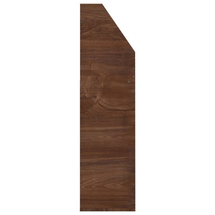 magasinholder til børn 71x30x114 cm konstrueret træ brunt eg