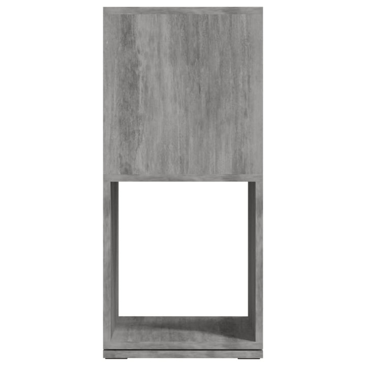drejelig reol 34,5x34,5x75,5 cm konstrueret træ betongrå