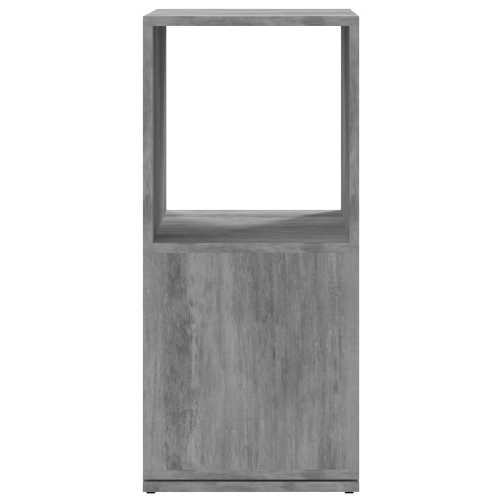 drejelig reol 34,5x34,5x75,5 cm konstrueret træ betongrå