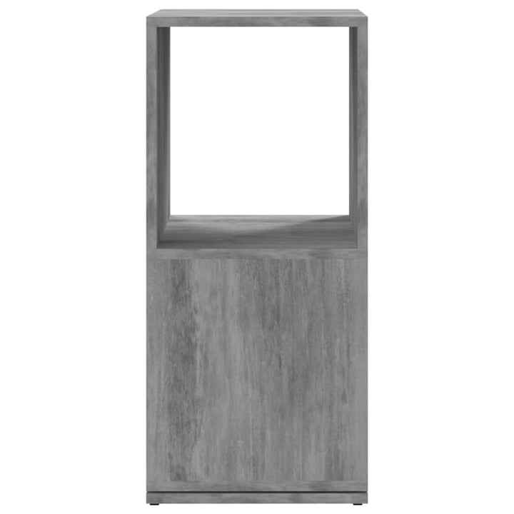 drejelig reol 34,5x34,5x75,5 cm konstrueret træ betongrå