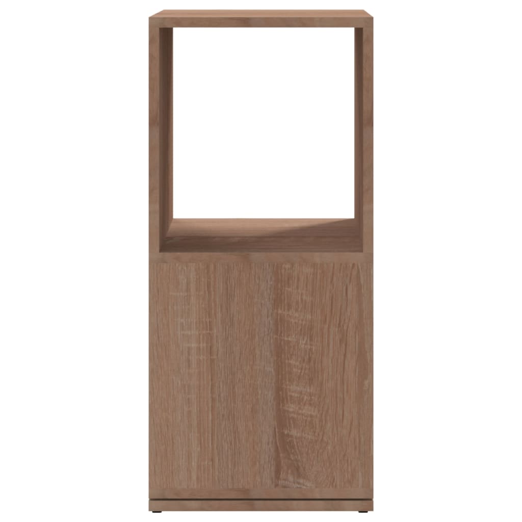 drejelig reol 34,5x34,5x75,5 cm konstrueret træ sonoma-eg