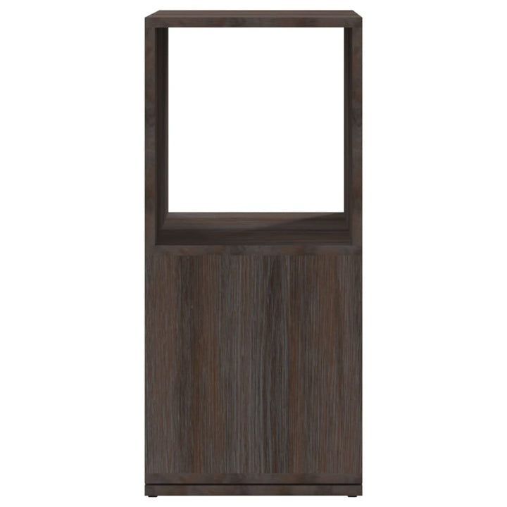 drejelig reol 34,5x34,5x75,5cm konstrueret træ grå og sonoma-eg