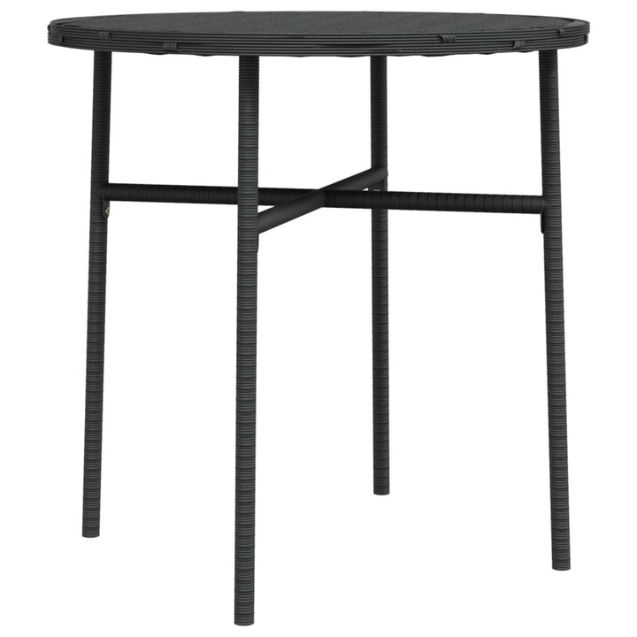 tebord 45 cm polyrattan sort