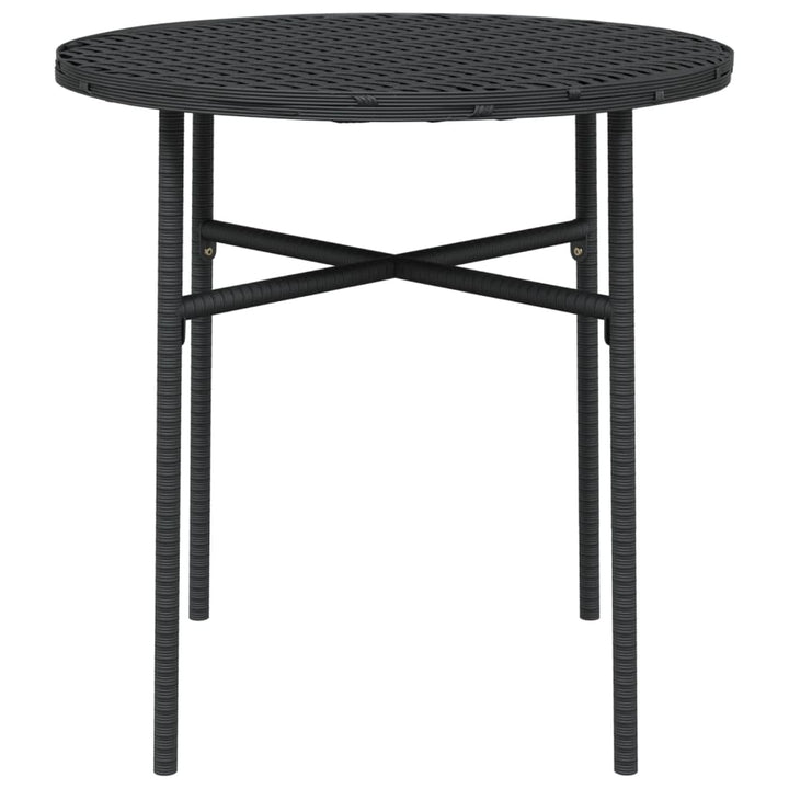 tebord 45 cm polyrattan sort