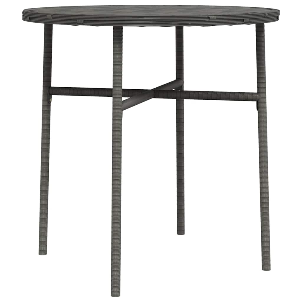 tebord 45 cm polyrattan grå