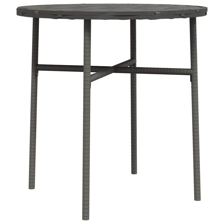 tebord 45 cm polyrattan grå