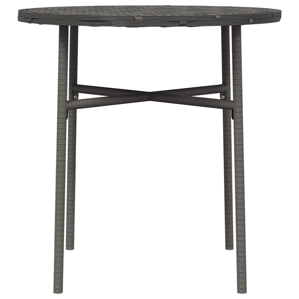 tebord 45 cm polyrattan grå
