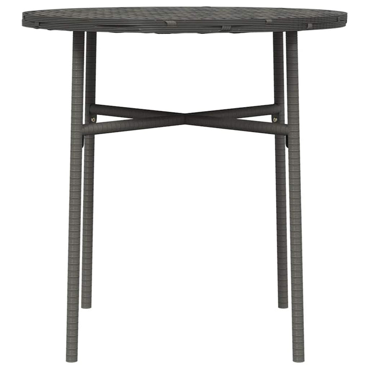 tebord 45 cm polyrattan grå