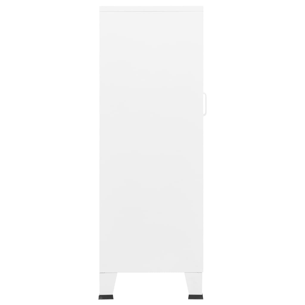 industrielt opbevaringsskab 70x40x115 cm metal hvid