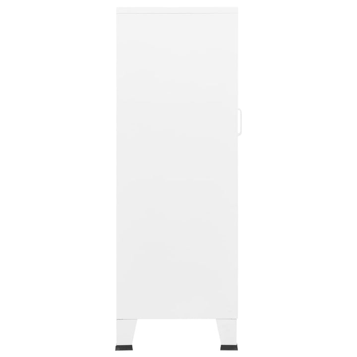 industrielt opbevaringsskab 70x40x115 cm metal hvid
