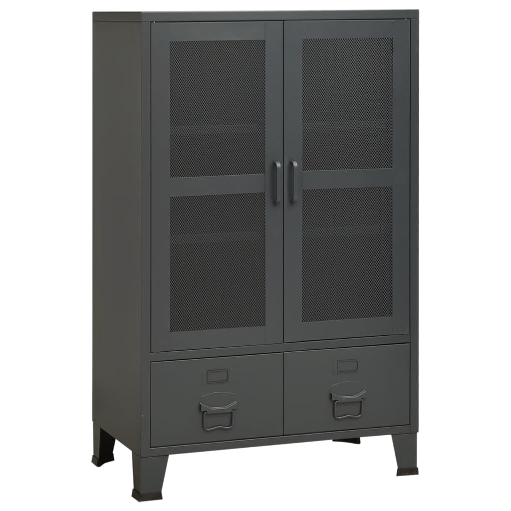 industrielt opbevaringsskab 70x40x115 cm metal antracitgrå