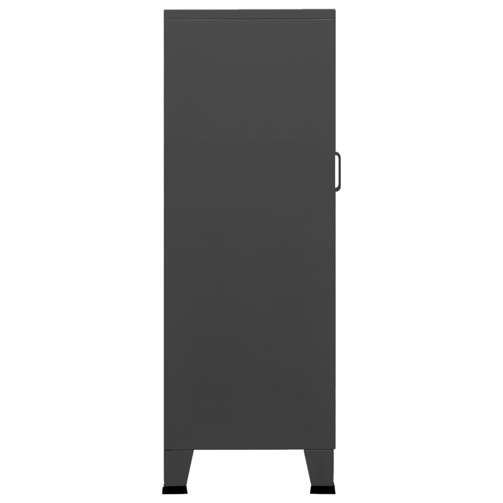 industrielt opbevaringsskab 70x40x115 cm metal antracitgrå