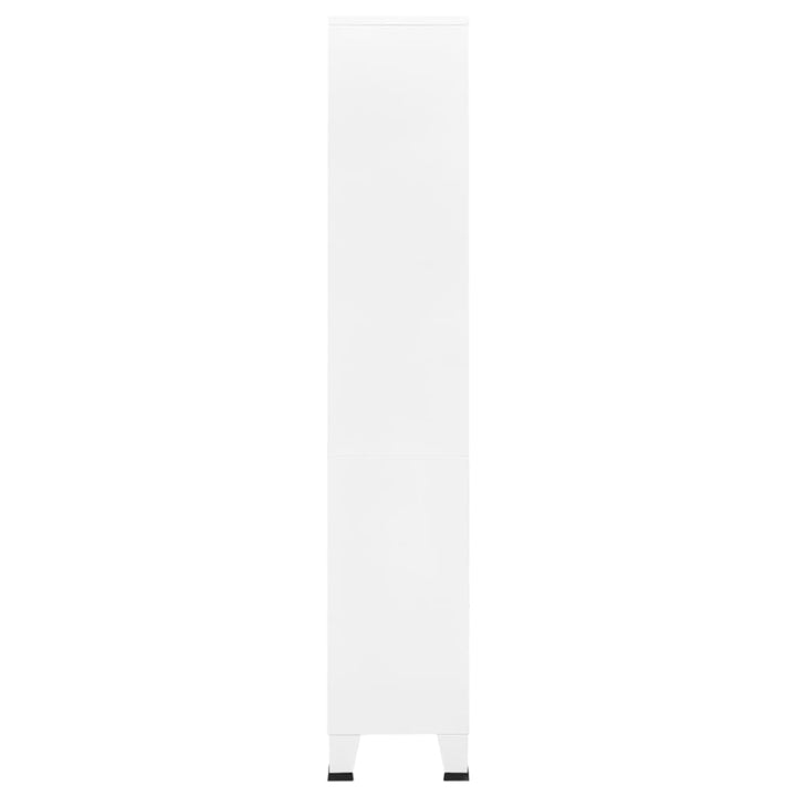 industriel bogreol 80x32x180 cm stål hvid