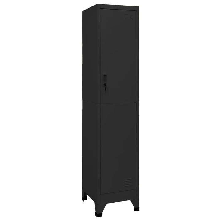 skab 38x45x180 cm stål sort