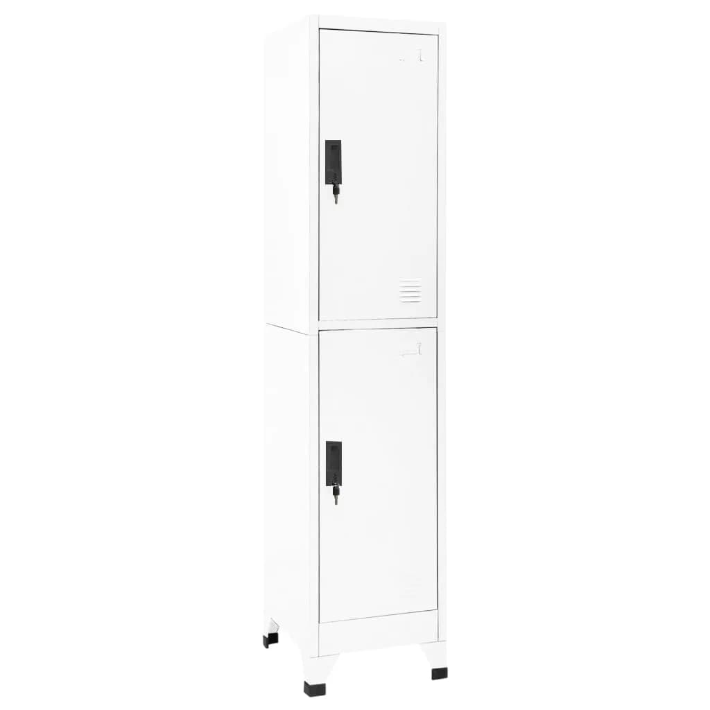 skab 38x45x180 cm stål hvid
