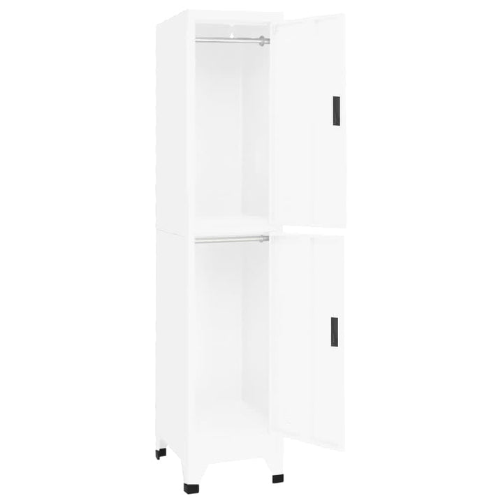 skab 38x45x180 cm stål hvid