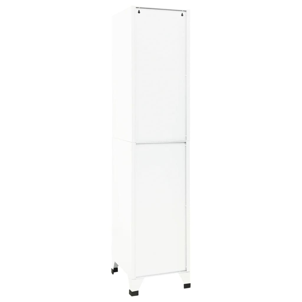 skab 38x45x180 cm stål hvid