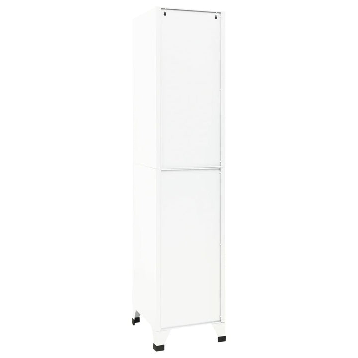 skab 38x45x180 cm stål hvid