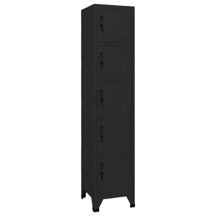 skab 38x40x180 cm stål sort