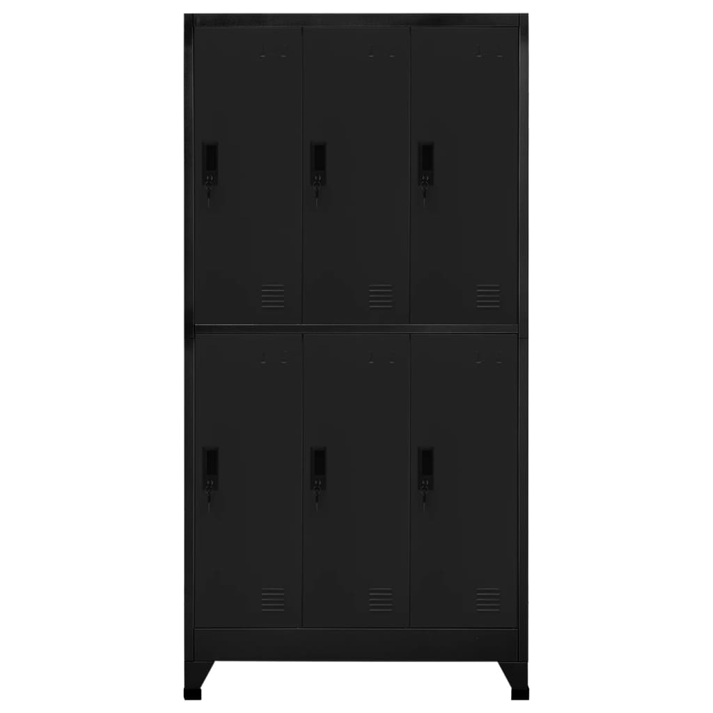skab 90x45x180 cm stål sort