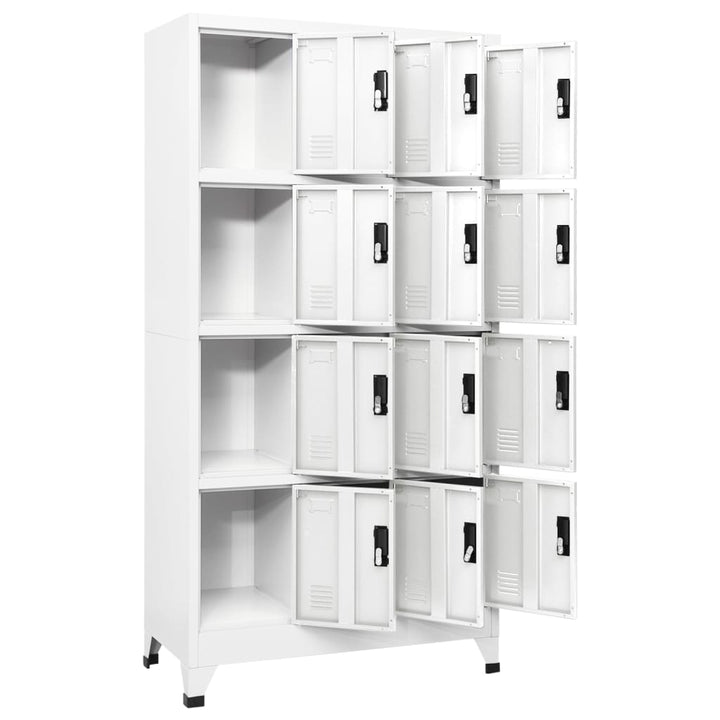 skab 90x45x180 cm stål hvid