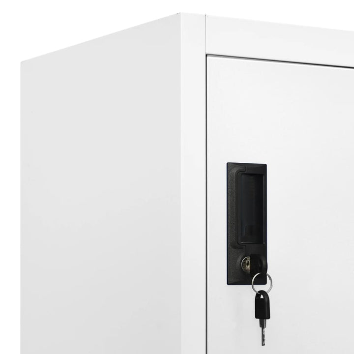 skab 90x45x180 cm stål hvid
