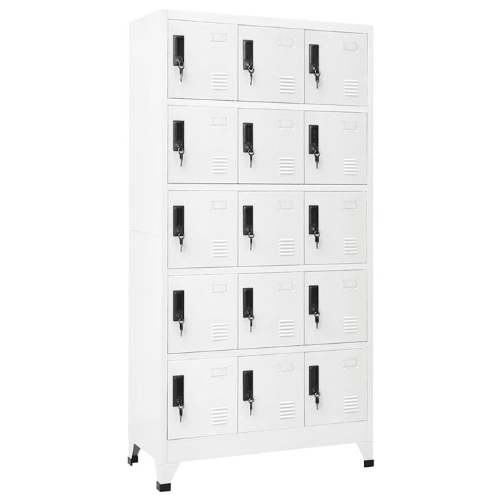 skab 90x40x180 cm stål hvid