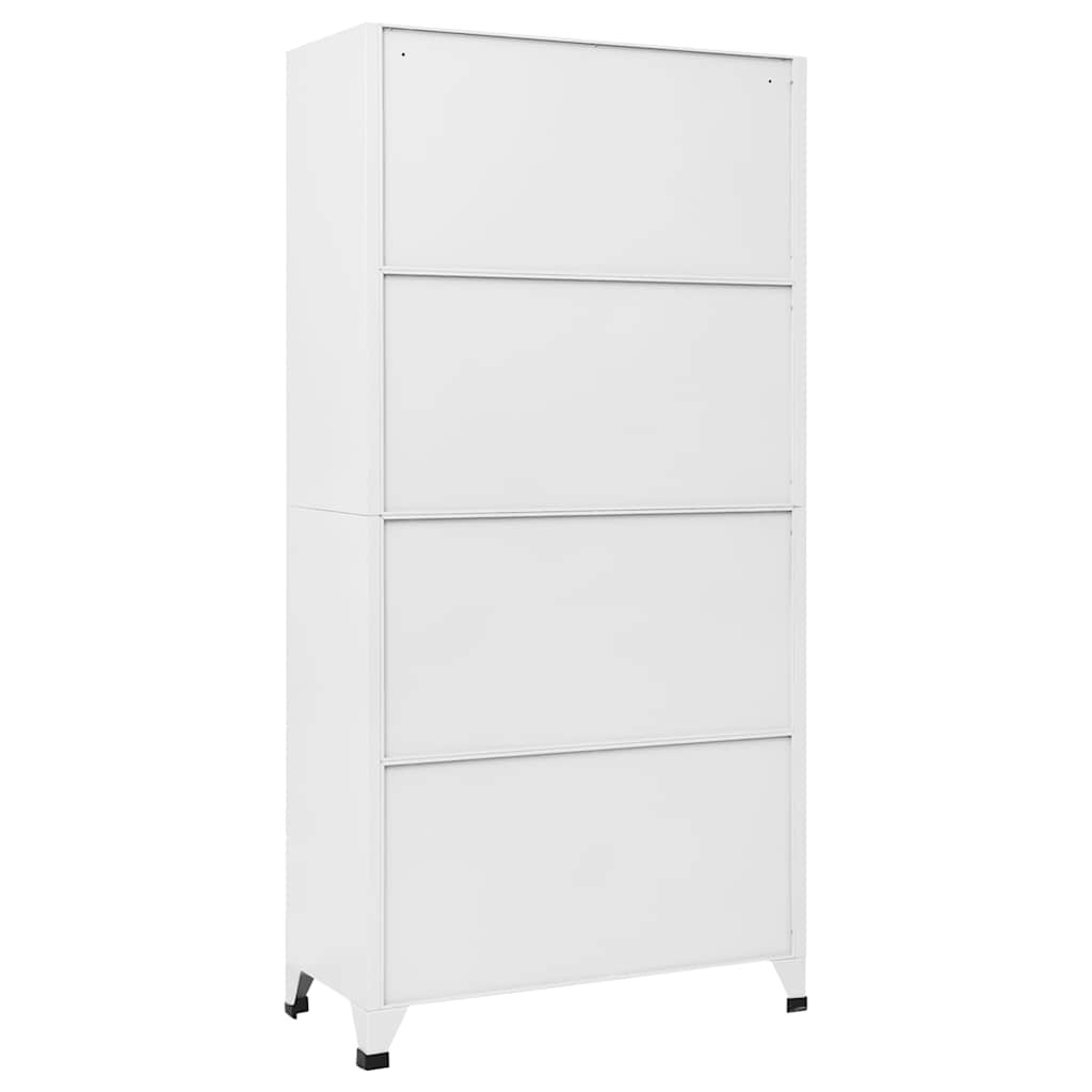 skab 90x40x180 cm stål hvid