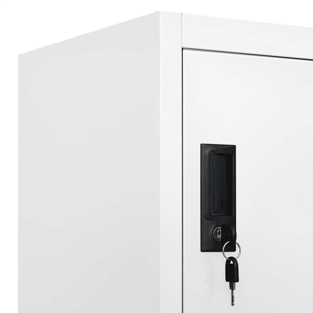 skab 90x40x180 cm stål hvid