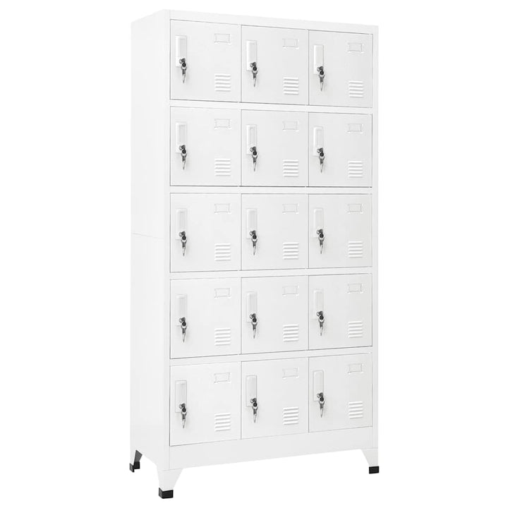 skab 90x40x180 cm stål lysegrå