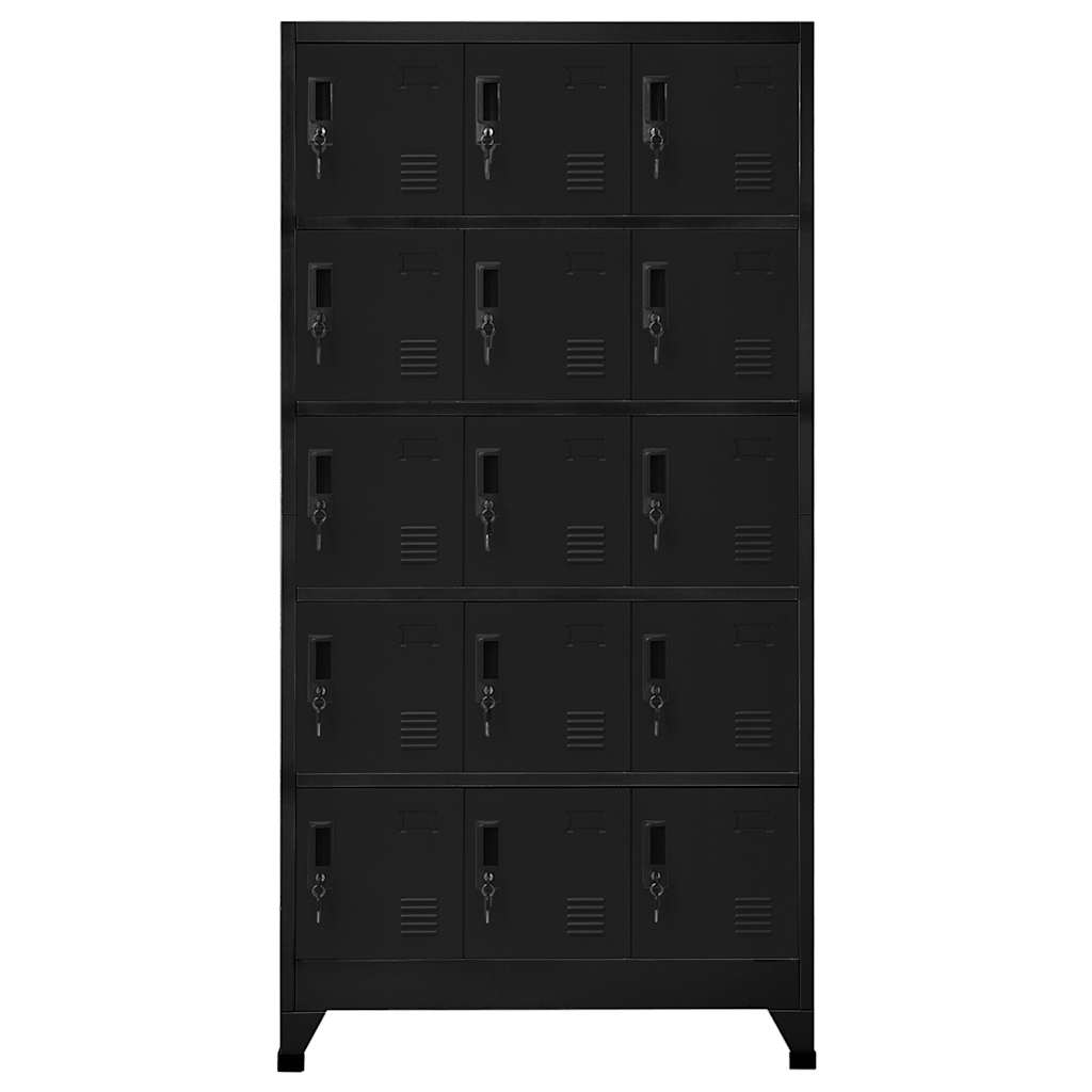 skab 90x40x180 cm stål sort
