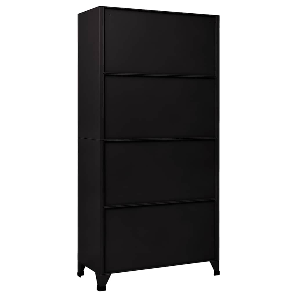 skab 90x40x180 cm stål sort