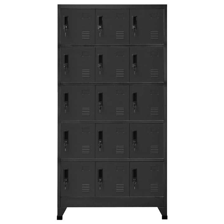 skab 90x40x180 cm stål antracitgrå