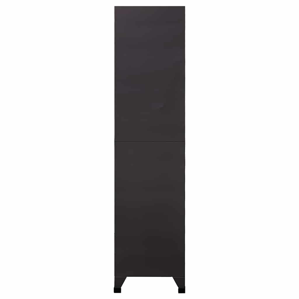 skab 90x40x180 cm stål antracitgrå og hvid