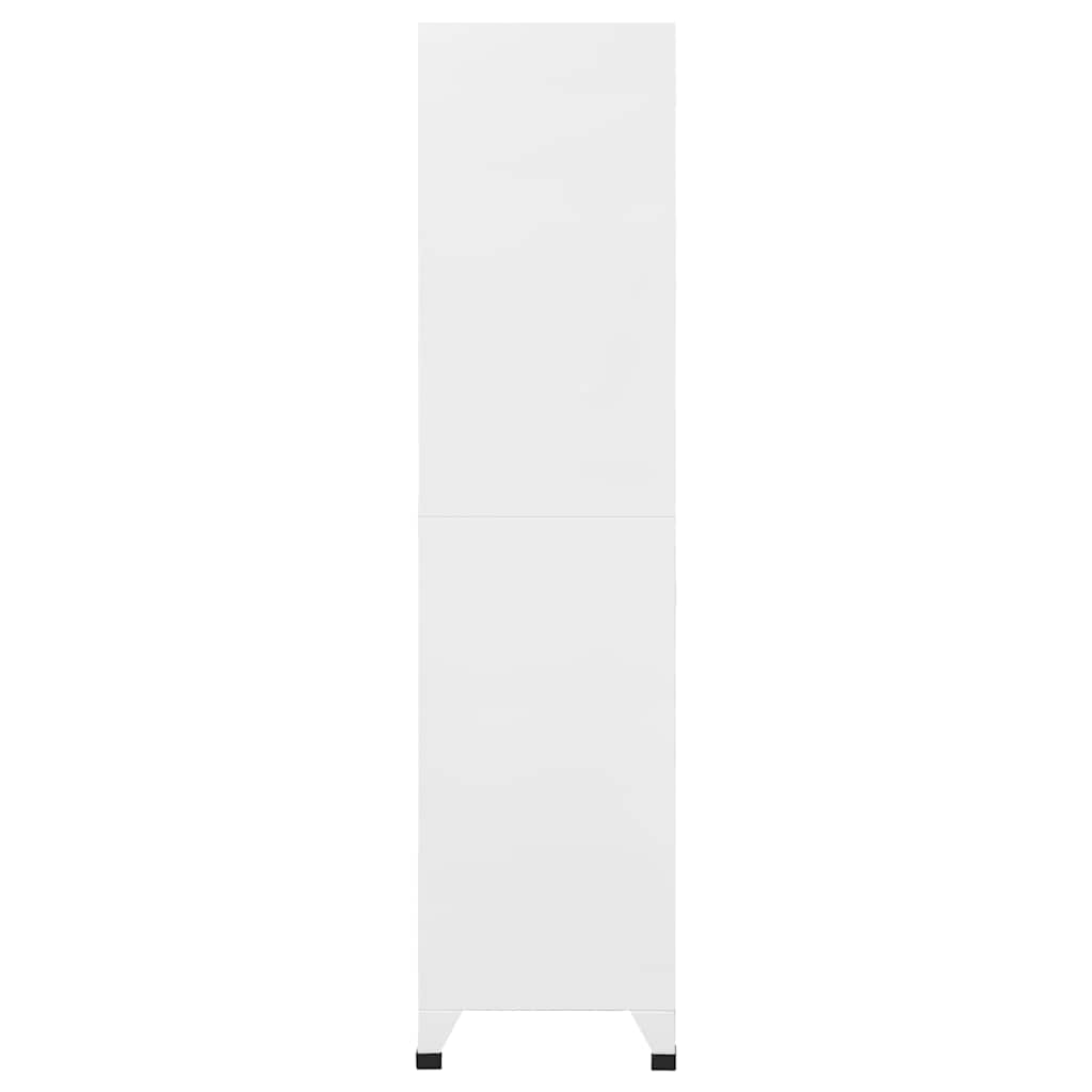 skab 90x40x180 cm stål lysegrå og mørkegrå
