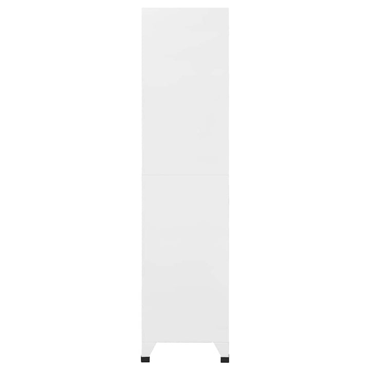 skab 90x40x180 cm stål lysegrå og mørkegrå