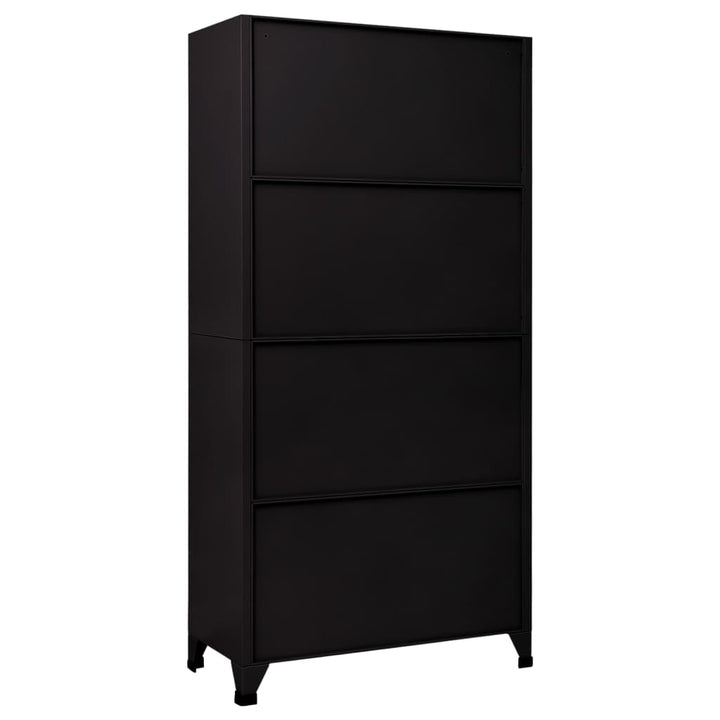 skab 90x40x180 cm stål sort