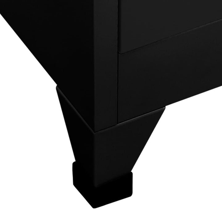 skab 90x40x180 cm stål sort