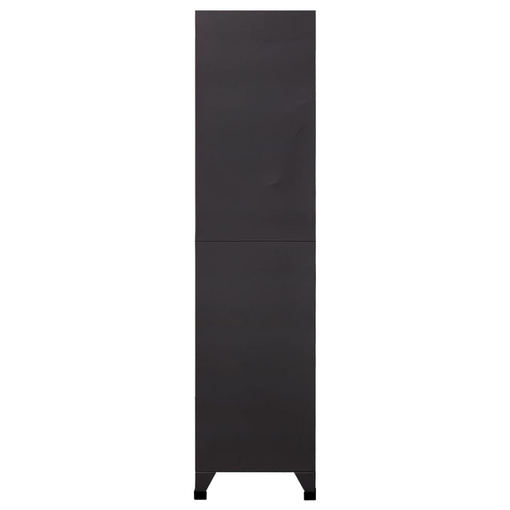 skab 90x40x180 cm stål antracitgrå og hvid