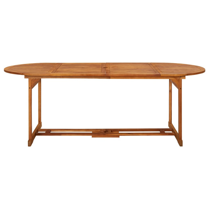 spisebordssæt til haven 11 dele 220x90x75 cm massivt akacietræ